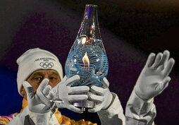 La llama olímpica, en el acto de clausura del pasado domingo.