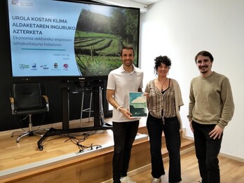 Azterlanaren aurkezpena, irudian.