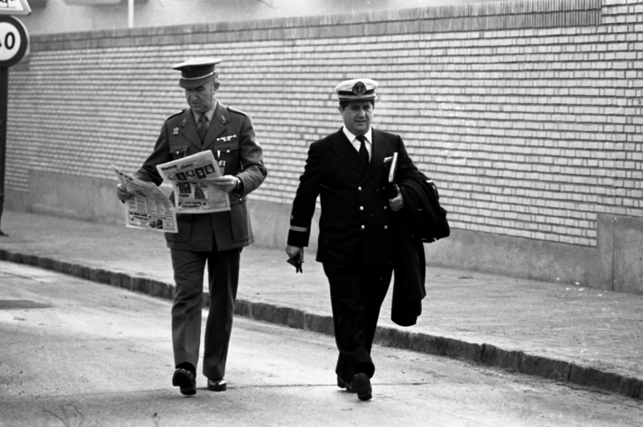 Imagen de mandos militares durante el juicio a los encausados en el 23F.