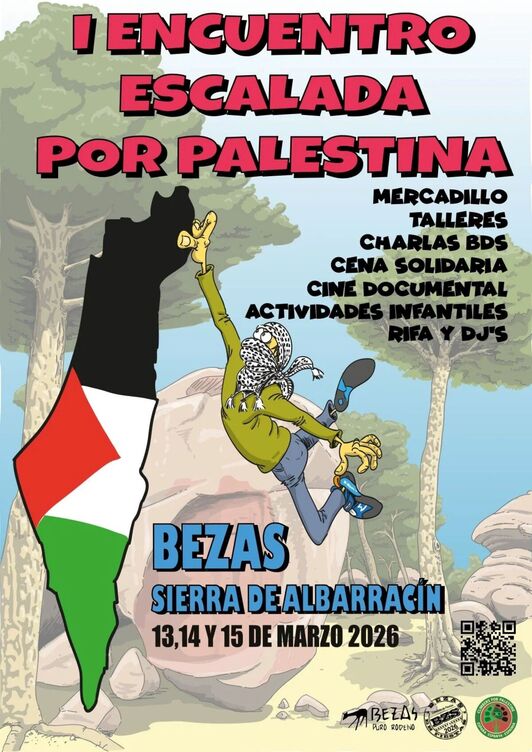 Bezasen Palestinaren aldeko eskalada topaketa antolatu dute.