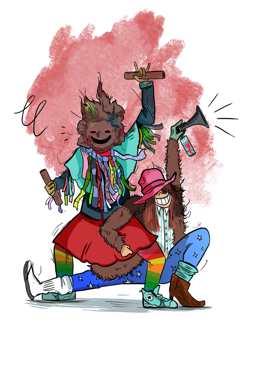 Dans les libertimendu, les Zirtzil font face aux danseurs et positionnent l’euskara au centre. Dans les libertimendu, les Zirtzil font face aux danseurs et positionnent l’euskara au centre.