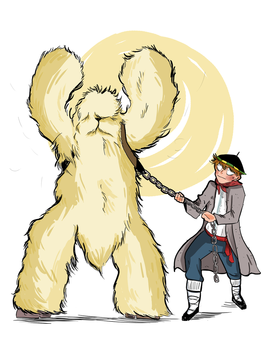 Parfois l’Ours est sauvage, parfois soumis à l’Homme. À Markina, le dompteur a pour but de faire danser un gros Ours couvert de peau de mouton. Parfois l’Ours est sauvage, parfois soumis à l’Homme. À Markina, le dompteur a pour but de faire danser un gros Ours couvert de peau de mouton.