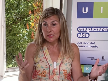 Bautista, en un curso de verano de EHU sobre violencia sexual.