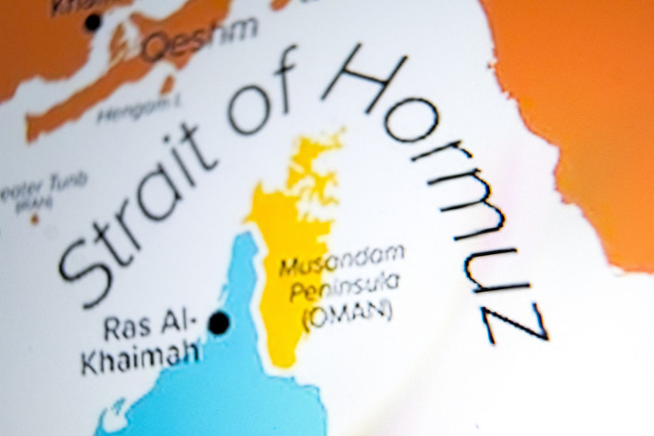 El estrecho de Ormuz es clave en el comercio internacional. 