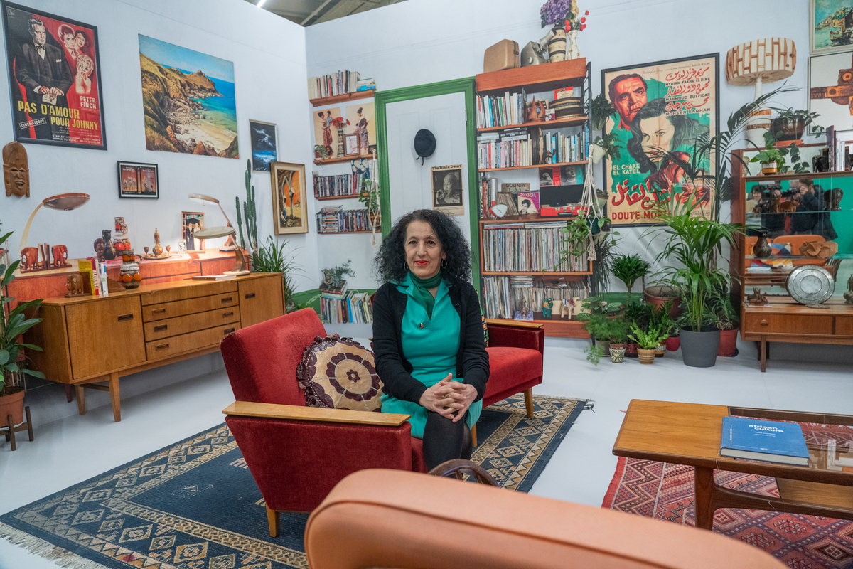 La creadora franco-argelina, en la exposición.