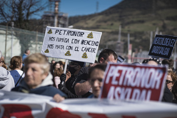 Marcha de este domingo en Muskiz contra Petronor.