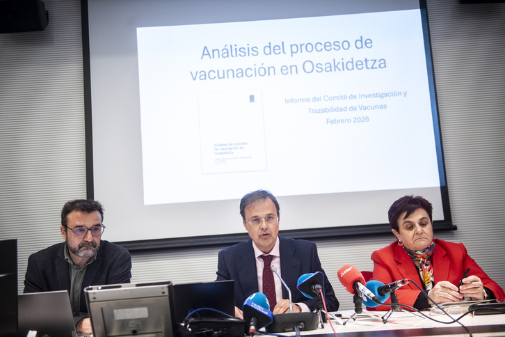 Presentación de las conclusiones del comité de investigación y trazabilidad de vacunas.