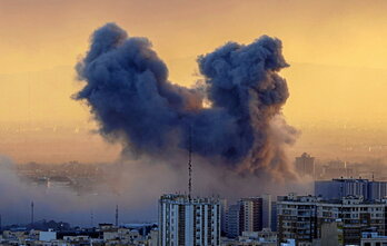 Bombardeo sobre Teherán.