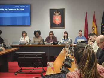 Comparecencia de Médicos del Mundo en el Parlamento de Nafarroa.