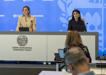 La consejera de Juventud, Nerea Melgosa, en la rueda de prensa que anunció un decreto y criticó los retrasos.