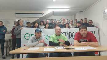 Rueda de prensa ofrecida este jueves en la sede de ESK.
