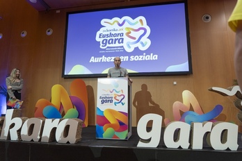 Baluarteko jauregian egindako Korrikaren aurkezpen soziala.