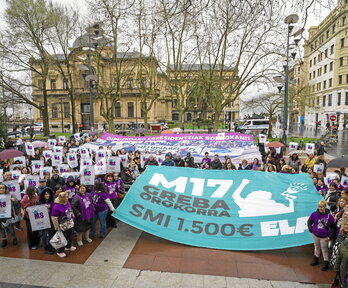 ELAren ekitaldia atzo, Donostiako Bulebarrean.