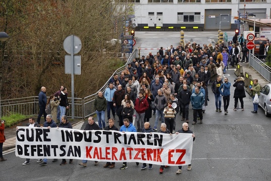 La movilización ha arrancado a las puertas de Sidenor.