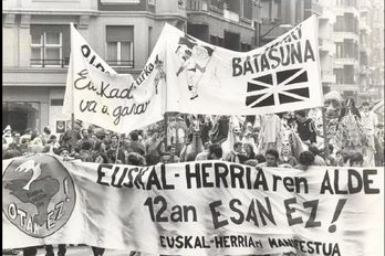 Garaiko manifestazio bat.