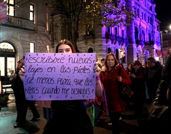 Cartel en un 25N contra la violencia machista.
