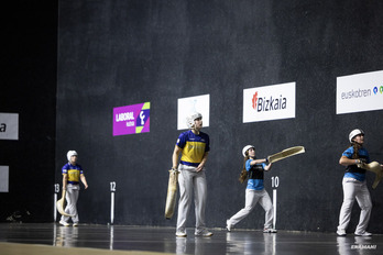 Erika eta Frida, astelehen gauean, Elaia eta Eneritzen aurkako partidan.