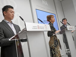 Anuncio público en Nafarroa de la llegada de la empresa china Hithium al herrialde.