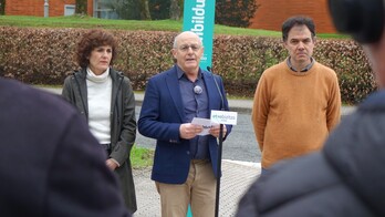 Garbiñe Alkiza, Juan Karlos Izagirre eta Ricardo Burutaran, Miramonen.