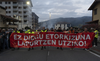 Manifestación reciente de empresas de Aiaraldea por el futuro industrial de la comarca.
