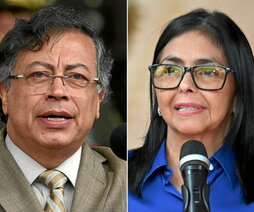 Gustavo Petro y Delcy Rodríguez.