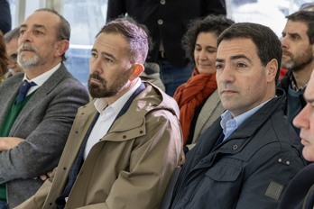 Denis Itxaso e Imanol Pradales, durante un acto en Tolosa.