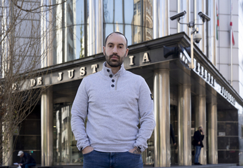 Aritz Ibarra, antes de su declaración este jueves.