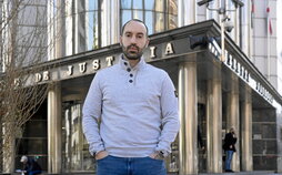 Aritz Ibarra ayer antes de entrar a declarar.