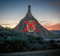 Imagen de la acción de las Bardenas.