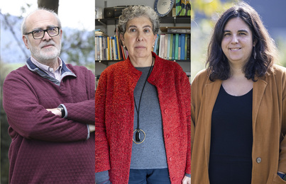 Jose Vicente Lafuente katedraduna, Karmele Salaberria, Psikologia Klinikoa eta Osasunaren Psikologia eta Ikerketa Metodologia saileko irakaslea eta Nahia Idoiaga, Bilakaeraren eta Hezkuntzaren Psikologia saileko irakaslea.