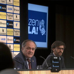 Jokin Aperribay, en la comparecencia de ayer.