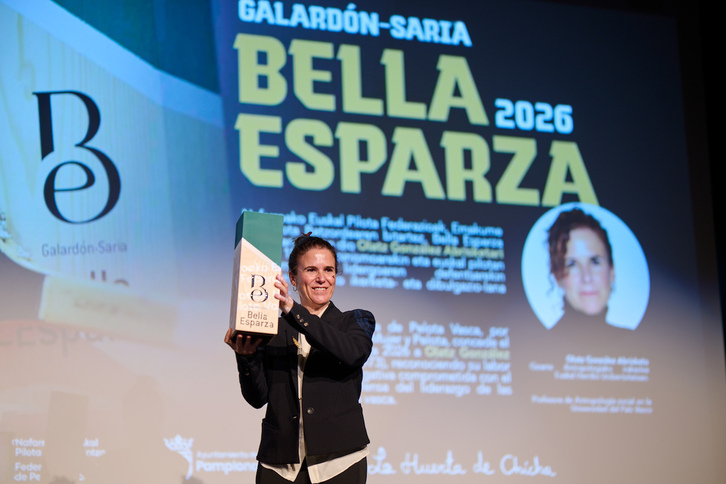 Olatz González Abrisketa, con el premio Galardón Bella Esparza 2026.