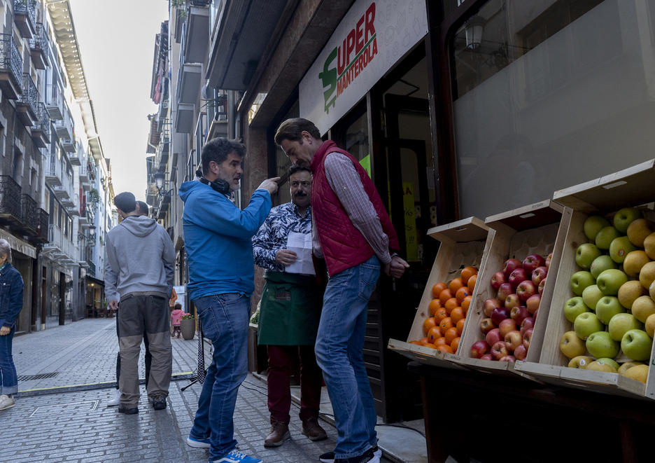 Iker Galartza eta Anjel Alkain, Karmelo eta Luixito anaien paperean. Iker Galartza eta Anjel Alkain, Karmelo eta Luixito anaien paperean.