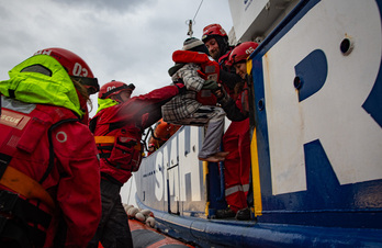 Momento de uno de los rescates.