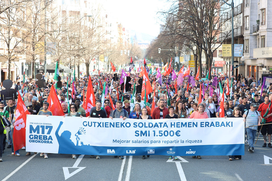 Bilboko eguerdiko manifestazioa.
