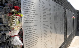 Urduñako espetxe frankistan hildakoen oroimenez herriko hilerrian dagoen kolunbarioaren artxiboko irudia.