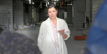 Ane Oyarbide, en el mercado de La Breta.