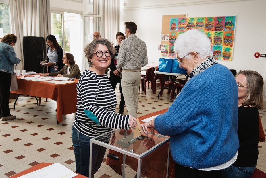 La candidate communiste Hélène Etchenique, dernière, s’est maintenue. La candidate communiste Hélène Etchenique, dernière, s’est maintenue.