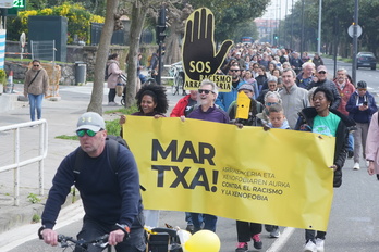 Igande honetan egindako martxaren une bat.