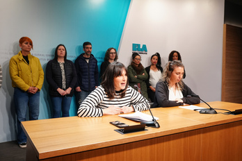 Comparecencia en la sede de ELA para denunciar las prácticas de Mercadona.