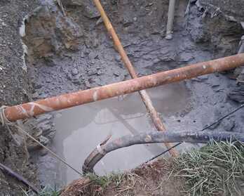 Una de las perforaciones que estaba llevando a cabo Red Eléctrica en Gatika.