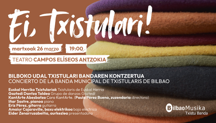 ‘Ei Txistulari!’ emanaldiaren kartela, irudian.