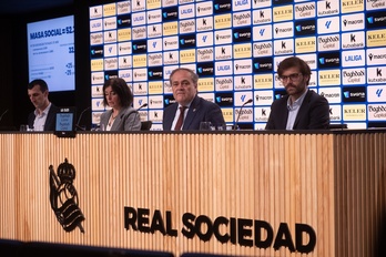 Comparecencia de los responsables de la Real para explicar el sistema de reparto de entradas para la final copera.