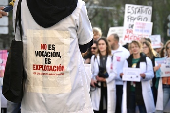 Protesta del personal médico en Bilbo.