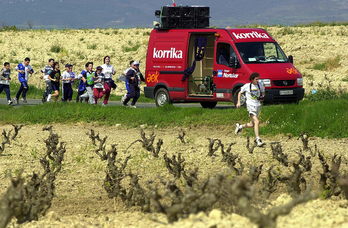Hamabigarren Korrika, Oiongo (Araba) lurrak zeharkatzen