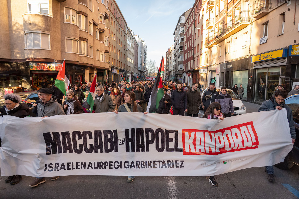 Mientras Baskonia y Hapoel se blindan, Gasteiz clama por Palestina y contra el ente sionista