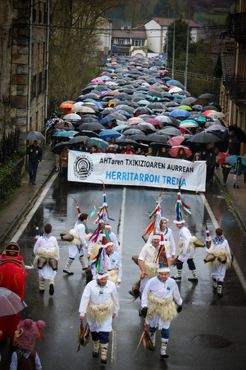 Movilización en Altsasu contra el macroproyecto, el pasado 14 de marzo.