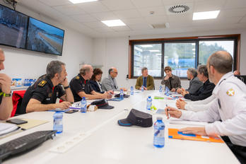 Bingen Zupiria eta Jon Insausti martxoaren 11n izandako bileran.