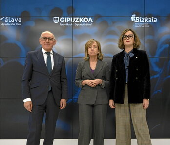 González, Mendoza y Etxanobe dieron a conocer las medidas conjuntas que han adoptado.