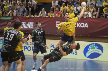 Imagen del partido de Copa de este año entre Bidasoa-Irun y Torrelavega.